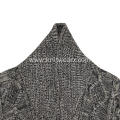 Men's Cable Knit Shawl Collar Pocket Button Cardigan